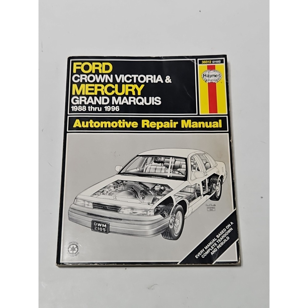 Haynes Manual 36012 2105 Ford Crown Victoria Mercury Grand Marquis 1988 - 1996